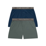Bundle active boxer shorts, blue and grey