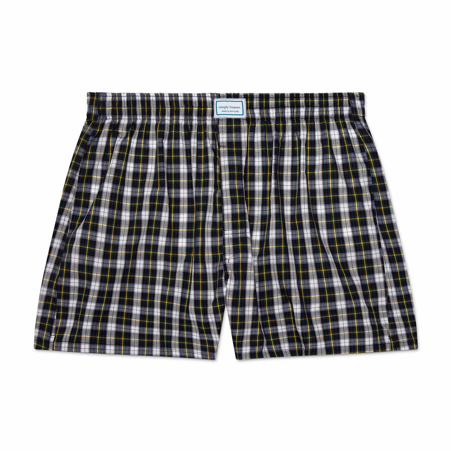 plaid cotton boxer shorts